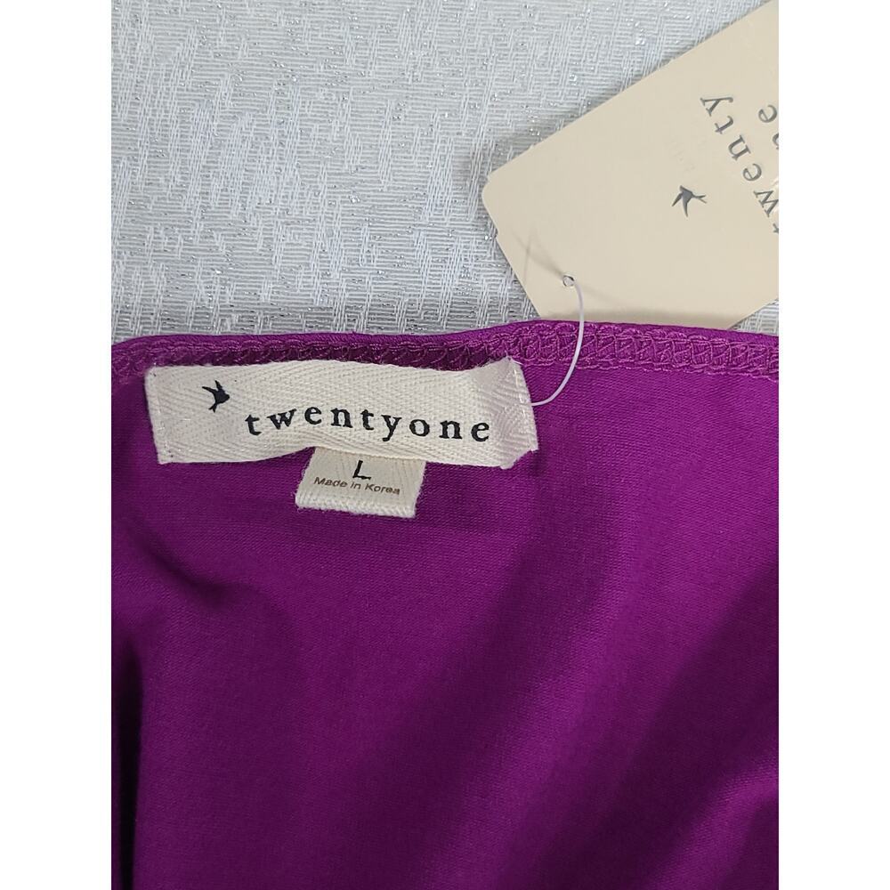 Twenty-one Y2K lace trim vintage women's tank purple NWT Size Large festival - Picture 5 of 6